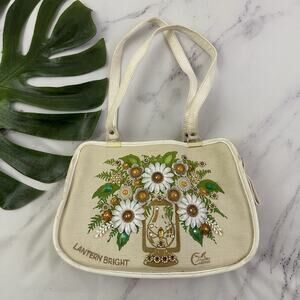 Enid Collins Of Texas Vintage 60s Embellished Purse Bag Lantern Bright Floral
